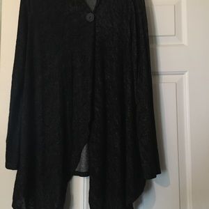 Lightweight knit black jacket